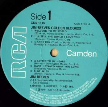 Jim Reeves: Jim Reeves' Golden Records