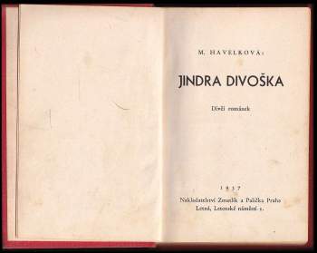 Marie Havelková: Jindra divoška