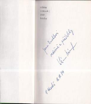 Vilém Vránek: Jiné břehy