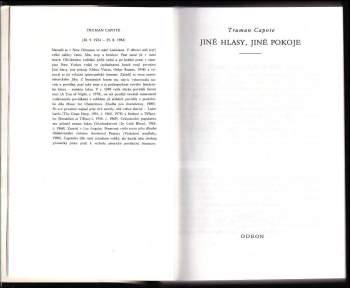 Truman Capote: Jiné hlasy, jiné pokoje