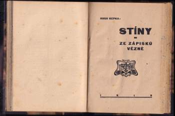 Benjamin Klička: Jiný svět (básně) + Stíny, ze zápisků vězně - SVÁZÁNO V JEDNOM SVAZKU