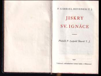 Gabor Hevenesi: Jiskry Sv. Ignáce