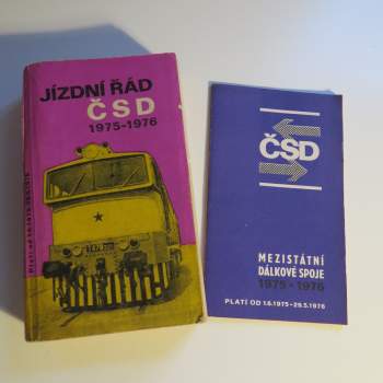 Jízdní řád ČSD 1975-1976