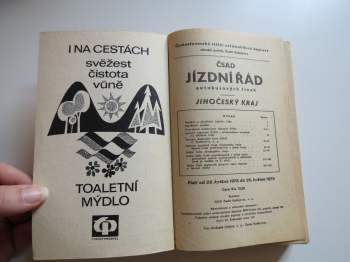 Jízdní řády ČSAD 1978/1979 Jihočeský kraj 2. díl