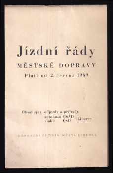 Jizdní řády městské dopravy, Platí od 2. června 1969