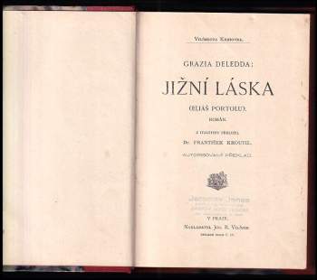 Grazia Deledda: Jižní láska