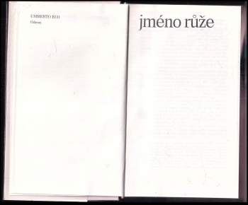 Umberto Eco: Jméno růže