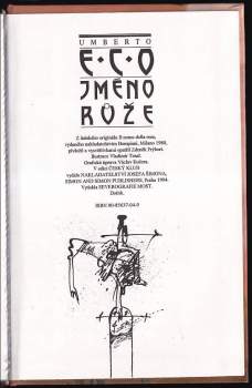 Umberto Eco: Jméno růže