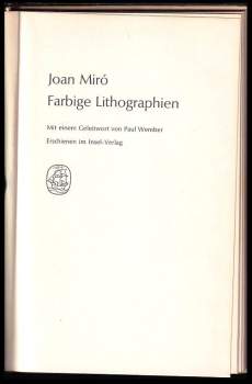 Paul Wember: Joan Miro - Farbige Lithographien
