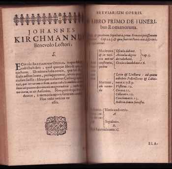 Johann Kirchmann: Johan Kirchmann - De funeribus Romanorum libri quator - cum appendice - Accessit et Funus parasiticum Nicolai Rigaltii