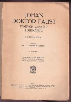 Jindřich Veselý: Johan doktor Faust starých českých loutkářův