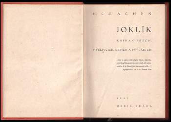Heinz von der Achen: Joklík