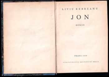 Liviu Rebreanu: Jon