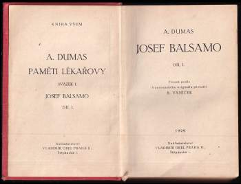 Alexandre Dumas: Josef Balsamo