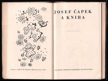 Josef Čapek: Josef Čapek a kniha