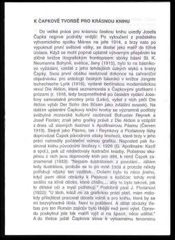 Jaroslav Slavík: Josef Čapek