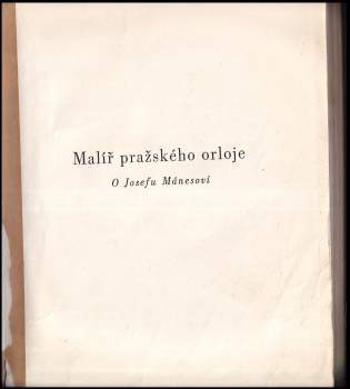 Bedřich Beneš Buchlovan: Josef Mánes