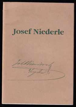 Marie Macková: Josef Niederle