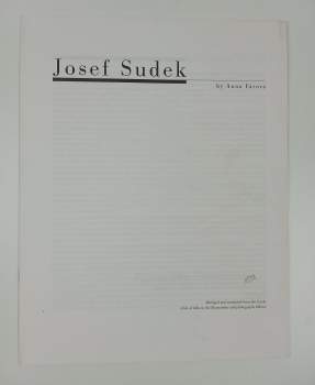 Josef Sudek: Josef Sudek