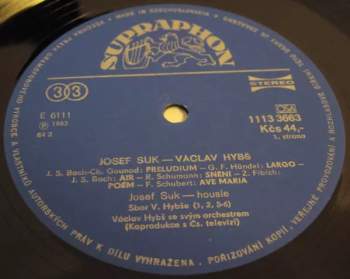 Josef Suk: Josef Suk • Václav Hybš Orchestra + BOOKLET