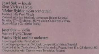 Josef Suk: Josef Suk • Václav Hybš Orchestra
