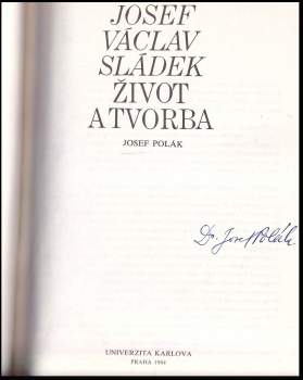 Josef Polák: Josef Václav Sládek