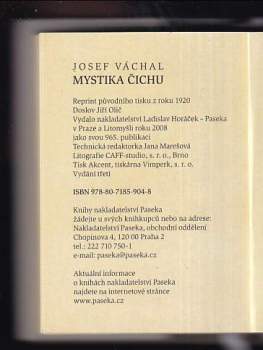 Josef Váchal: Josefa Váchala Mystika čichu