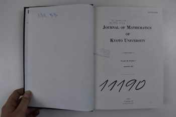 Journal of Mathematics of Kyoto University. 1980, 1986, 1989, 1991-1996