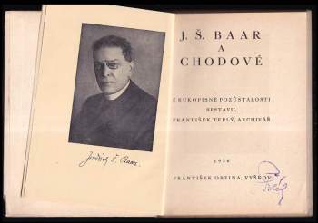 Jindřich Šimon Baar: J.Š. Baar a Chodové