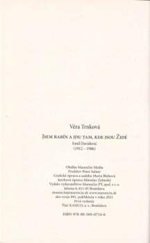 Věra Trnková: Jsem rabín a jdu tam, kde jsou Židé