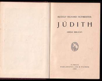 Rudolf Richard Hofmeister: Júdith