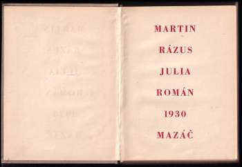 Martin Rázus: Julia