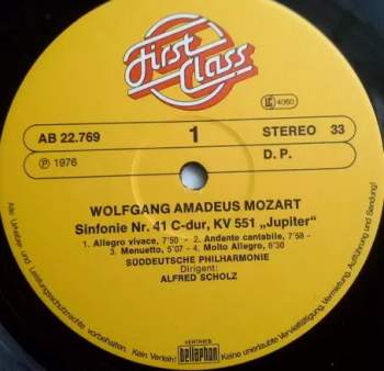 Wolfgang Amadeus Mozart: Jupiter-Sinfonie Nr.41 C-dur, KV 551 / Linzer-Sinfonie Nr.36 C-dur, KV 425