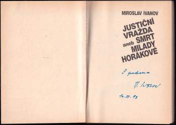 Miroslav Ivanov: Justiční vražda, aneb, Smrt Milady Horákové