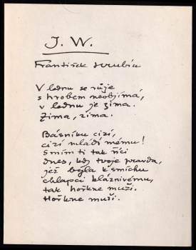 František Hrubín: J.W