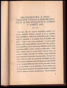 Vilém Dvořák: K architektuře a výtvarné práci