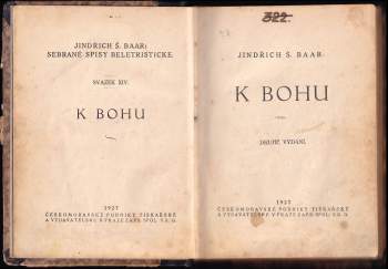 Jindřich Šimon Baar: K Bohu