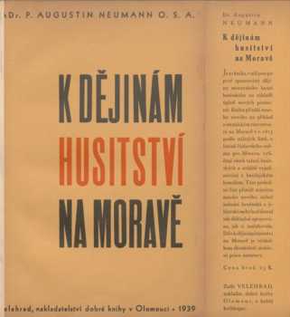 K dějinám husitství na Moravě