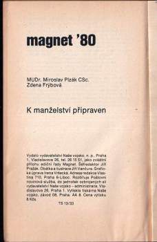 Zdena Frýbová: K manželství připraven