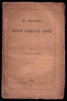 K objasnění našich domácích sporů