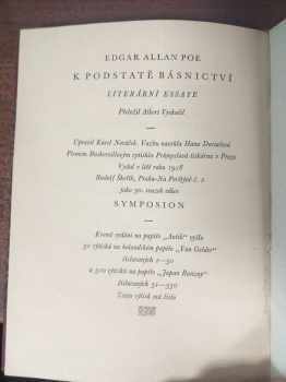 Edgar Allan Poe: K podstatě básnictví