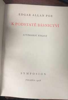 Edgar Allan Poe: K podstatě básnictví