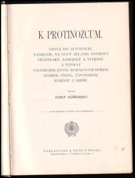 Josef Kořenský: K protinožcům