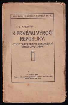 K prvému výročí republiky