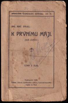 Antonín Pavel: K prvnímu máji
