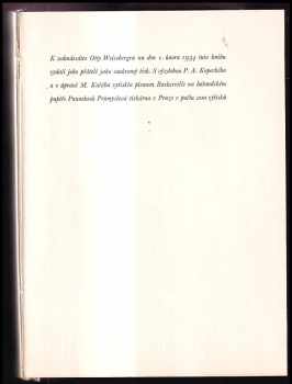 P. A. Kopecký: K sedmdesátce Otty Weissbergra