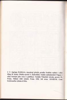 Heinrich Cornelius Agrippa von Nettesheim: Kabala
