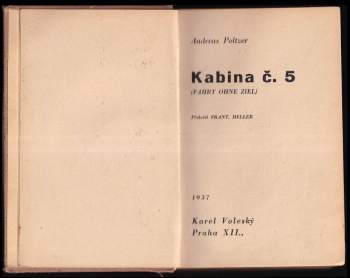 Andreas Poltzer: Kabina č. 5