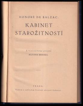 Honoré de Balzac: Kabinet starožitností