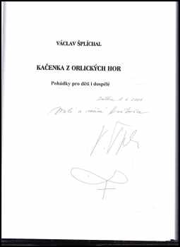 Václav Šplíchal: Kačenka z Orlických hor